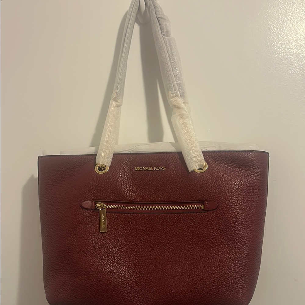Michael Kors Brown Leather Tote Bag